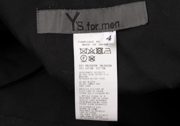 Y's for men 23AW Poly-Cotton Twill Cargo Pants Black Size 4