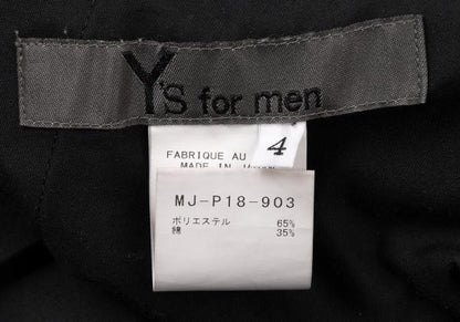 Y's for men 23AW Poly-Cotton Twill Cargo Pants Black Size 4