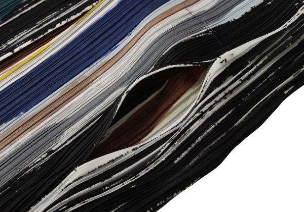 PLEATS PLEASE Leaf Vein 21SS Multi Stripe Long Jacket Size 3