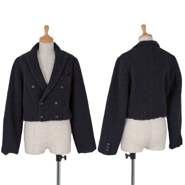 COMME des GARCONS Boiled Wool Double Jacket Blue Size S