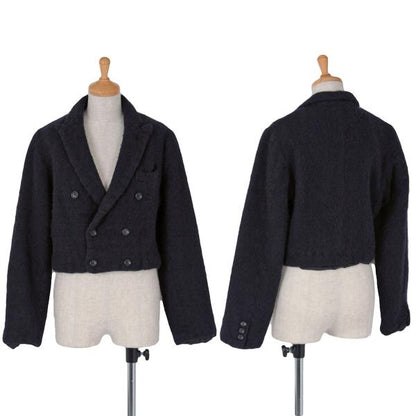 COMME des GARCONS Boiled Wool Double Jacket Blue Size S