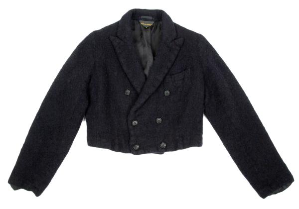 COMME des GARCONS Boiled Wool Double Jacket Blue Size S