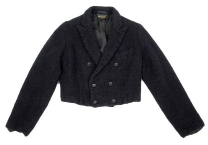 COMME des GARCONS Boiled Wool Double Jacket Blue Size S