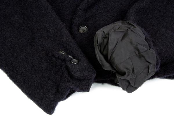 COMME des GARCONS Boiled Wool Double Jacket Blue Size S