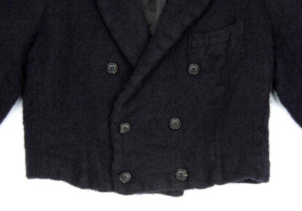 COMME des GARCONS Boiled Wool Double Jacket Blue Size S