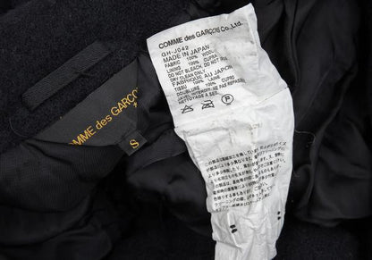 COMME des GARCONS Boiled Wool Double Jacket Blue Size S