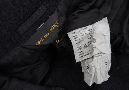 COMME des GARCONS Boiled Wool Double Jacket Blue Size S