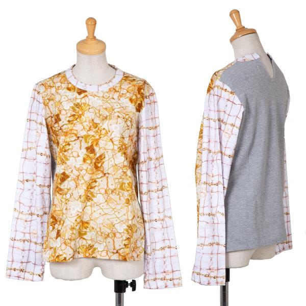 COMME des GARCONS Bijou Print Mixed Sleeve Shirt Size S