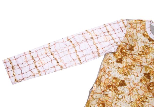 COMME des GARCONS Bijou Print Mixed Sleeve Shirt Size S