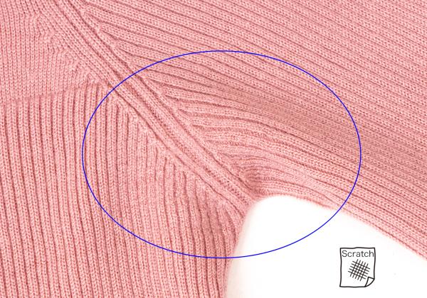 Jean Paul GAULTIER HOMME Wool Rib Sweater Pink Size 48
