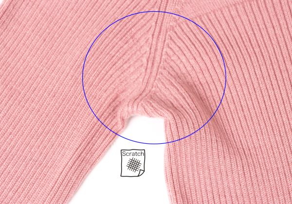 Jean Paul GAULTIER HOMME Wool Rib Sweater Pink Size 48