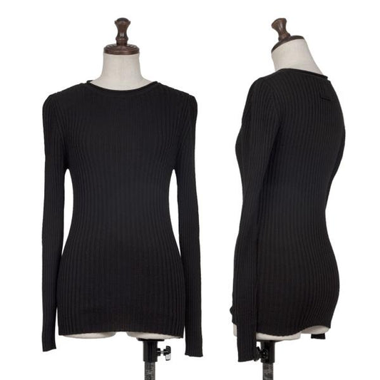 Jean Paul GAULTIER FEMME Wool Rib Knit Sweater Black Size 40