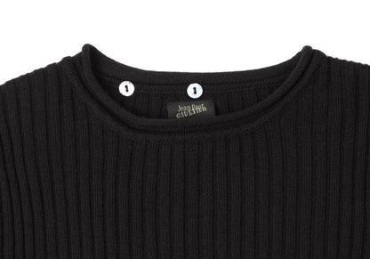 Jean Paul GAULTIER FEMME Wool Rib Knit Sweater Black Size 40