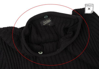 Jean Paul GAULTIER FEMME Wool Rib Knit Sweater Black Size 40