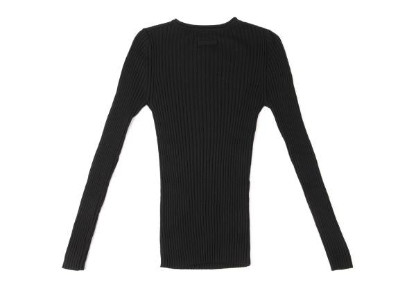 Jean Paul GAULTIER FEMME Wool Rib Knit Sweater Black Size 40