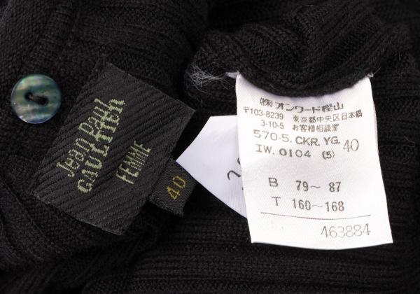 Jean Paul GAULTIER FEMME Wool Rib Knit Sweater Black Size 40