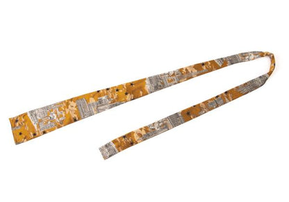 JPG by GAULTIER Eiffel Tower Jacquard Silk Tie Yellow Gray