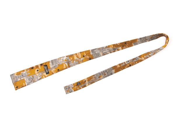 JPG by GAULTIER Eiffel Tower Jacquard Silk Tie Yellow Gray