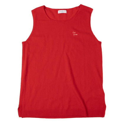 Yohji Yamamoto POUR HOMME Cashmere Logo Vest Red Knit Size 3