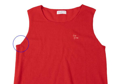 Yohji Yamamoto POUR HOMME Cashmere Logo Vest Red Knit Size 3