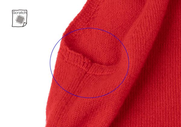 Yohji Yamamoto POUR HOMME Cashmere Logo Vest Red Knit Size 3