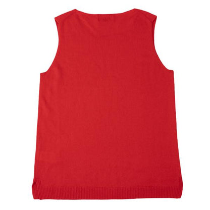 Yohji Yamamoto POUR HOMME Cashmere Logo Vest Red Knit Size 3