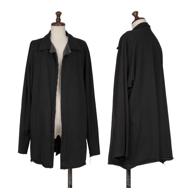 Y's Mixed Material Buttonless Jacket Black Size 3