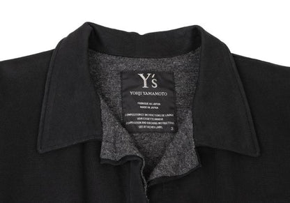Y's Mixed Material Buttonless Jacket Black Size 3