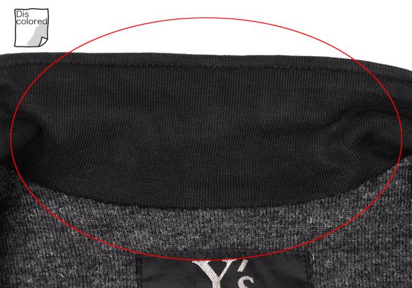 Y's Mixed Material Buttonless Jacket Black Size 3