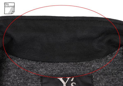 Y's Mixed Material Buttonless Jacket Black Size 3