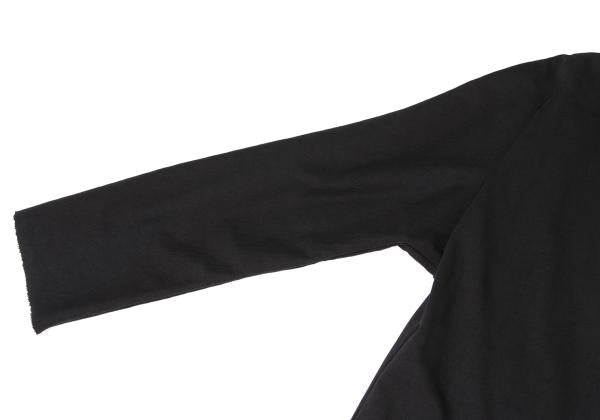 Y's Mixed Material Buttonless Jacket Black Size 3