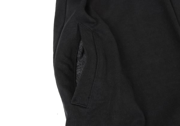 Y's Mixed Material Buttonless Jacket Black Size 3