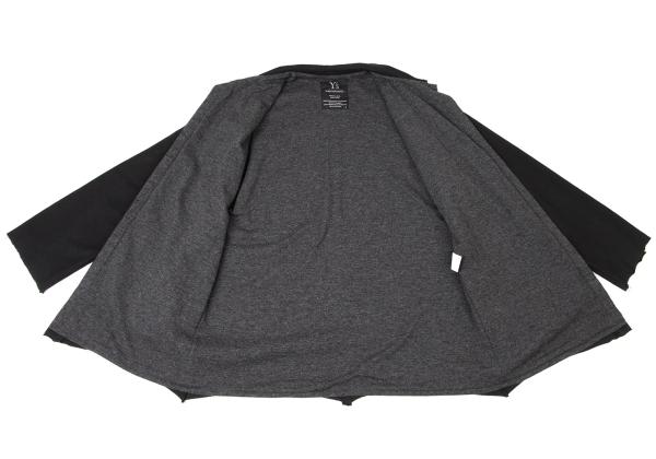 Y's Mixed Material Buttonless Jacket Black Size 3