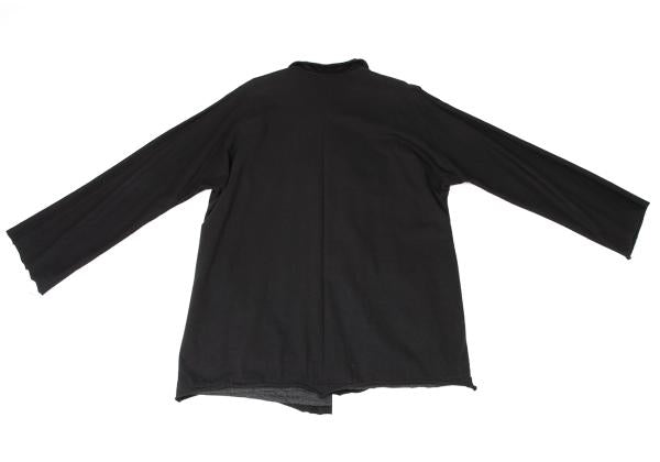 Y's Mixed Material Buttonless Jacket Black Size 3