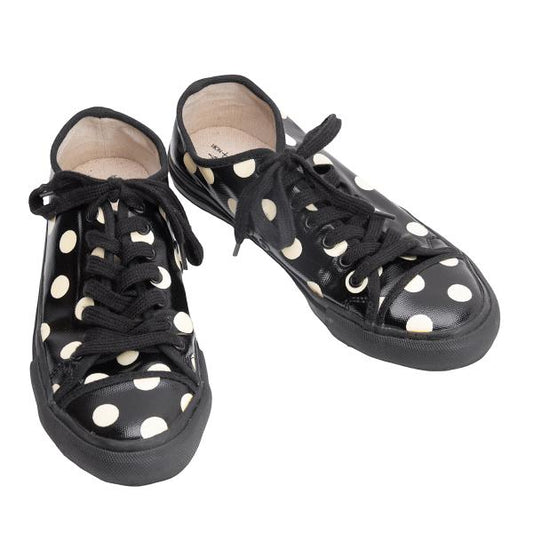 Yohji Yamamoto NOIR Black Glossy Dot Sneakers Size 24CM