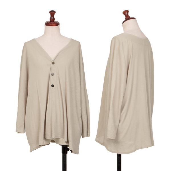 JURGEN LEHL Cotton Linen Dolman Cardigan Beige Size M