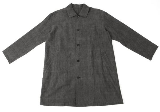 JURGEN LEHL Cotton Half Shirt Coat Gray Size M