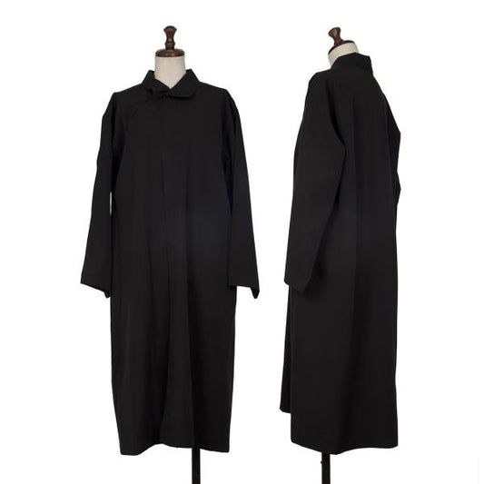 JURGEN LEHL Rayon Cotton Fly Front Coat Black Size M