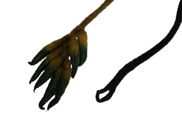 JURGEN LEHL Wool Yarn Necklace Black Green