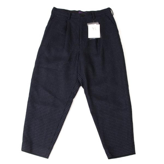 Y's PINK Wool Houndstooth Pattern Pants Navy Black Size 3