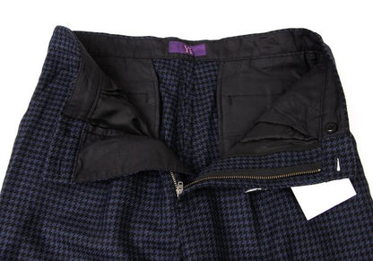 Y's PINK Wool Houndstooth Pattern Pants Navy Black Size 3