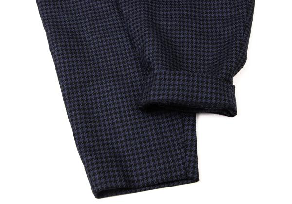 Y's PINK Wool Houndstooth Pattern Pants Navy Black Size 3