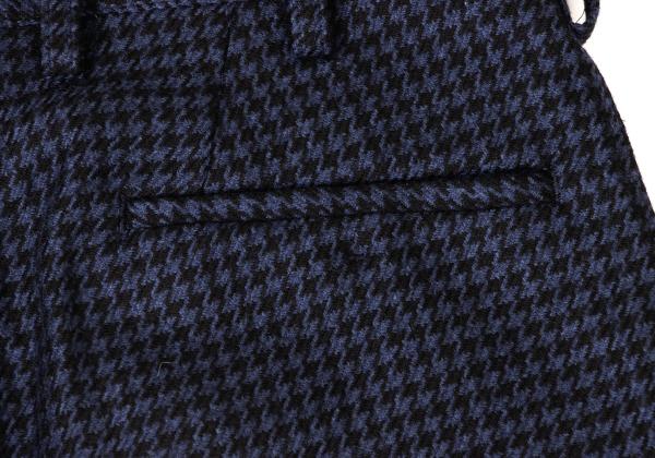 Y's PINK Wool Houndstooth Pattern Pants Navy Black Size 3