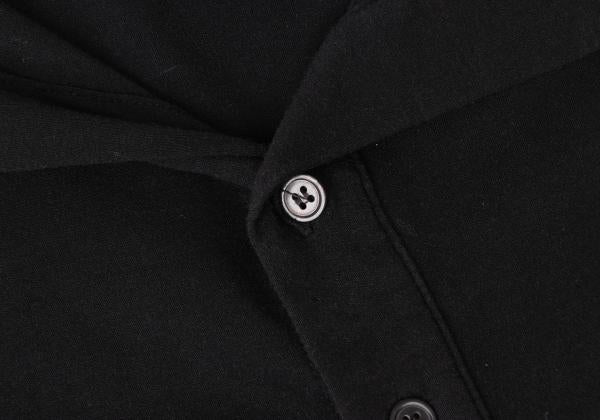 Y's Cotton Back Panel Short Sleeve Cardigan Black Size 2