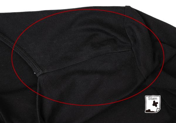 Y's Cotton Back Panel Short Sleeve Cardigan Black Size 2