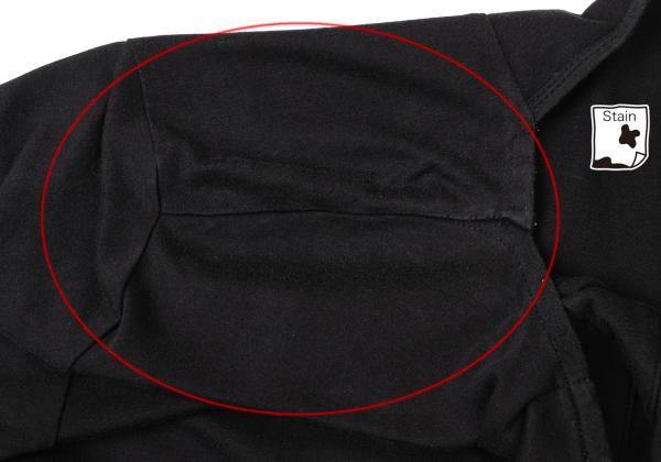 Y's Cotton Back Panel Short Sleeve Cardigan Black Size 2