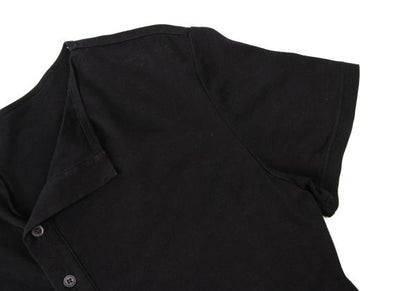 Y's Cotton Back Panel Short Sleeve Cardigan Black Size 2
