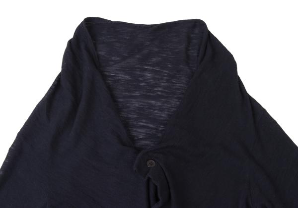 Y's Blue Cotton Wool Asymmetric Cardigan Size 2