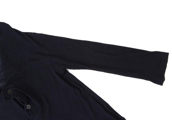 Y's Blue Cotton Wool Asymmetric Cardigan Size 2