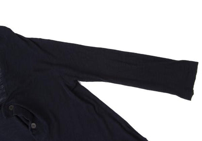 Y's Blue Cotton Wool Asymmetric Cardigan Size 2